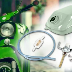 Angebot Tank versiegelt + Tankdeckel + Benzinhahn Messingsieb Wassersack + Benzinfilter + Benzinschlauch für Simson KR51 Schwalbe