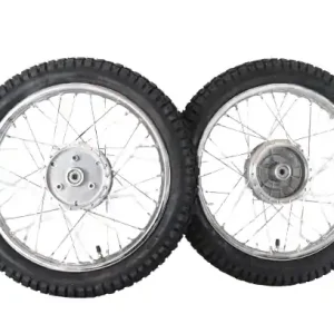 2 Kompletträder Stahl Felge 1,6 x 16 Zoll verchromt, Radnabe Alu, Reifen Vee Rubber VRM 186 montiert, zentriert Sichere Zahlung