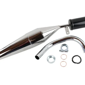 Online Kaufen [Paket] Moped Set: Sport Tuning Auspuff Chrom + Krümmer + Krümmermutter-Set für Simson S50, S51