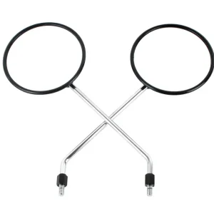 1 Paar Rückspiegel Ø125mm M8 verchromter Spiegelarm Simson S51, S50, Enduro Aktuell