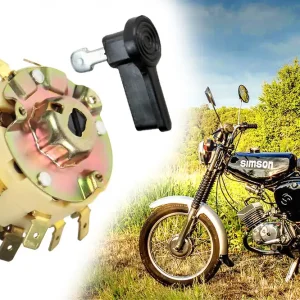 Top-Angebot [Paket] Zündschloss, Zündlichtschalter + Zündschlüssel für Simson S50, S50 Enduro, S51, S60, Zündschalter Elfenbein, Schlüssel schwarz