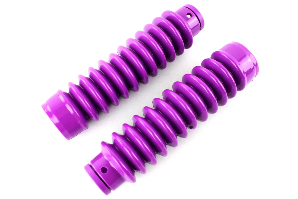 1 Paar Faltenbalg für Telegabel in Violett, Lila glänzend, Länge 220mm, für Simson S51 S50 S70 Wochenendangebot