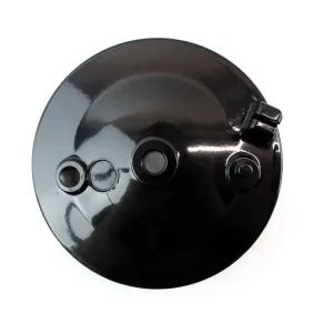 Bremsschild hinten ohne Bohrung Bremszug Bremskontakt außen schwarz glänzend Simson S51, S70, S53, S83, KR51/2 Finale Aktion