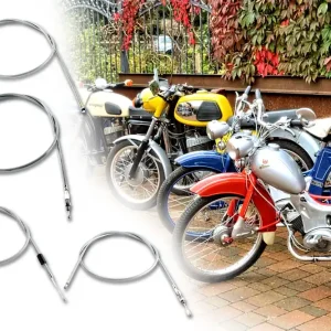 Abverkauf Bowdenzug Set Simson SR2, SR2E für Schaltung Kupplung Vergaser Handbremse, exakte Detailtreue, geprüfte Zugfestigkeit, Edelstahlseil