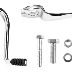 Solange Der Vorrat Reicht [Paket] Kickstarter, Kickstarterhebel starr + Fußschalthebel mit Gummi und Montagematerial, verchromt für Simson S51, S70, S80, S53 - Motor M500 / M700