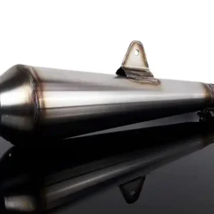 AUSPUFF "Megaphone", 410mm Edelstahl gebürstet Sichere Zahlung