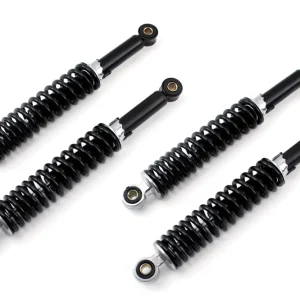 Bestseller [Paket] SET: 4x Stoßdämpfer, Federbein  hydraulisch, 320mm, 5-fach verstellbar, schwarz für Simson Schwalbe Habicht Star Spatz Sperber