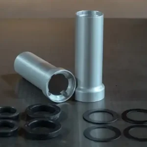 STAND PIPE COVER "Swishy Shroud" 38.5 mm from BHCKRT, silver anodized Garantierte Lieferung