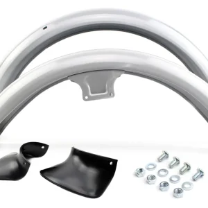 Kracherpreis [Paket] Set Kotflügel Silber grundiert vorn amp; hinten + Spritzschutz für Simson S50 S51 S70