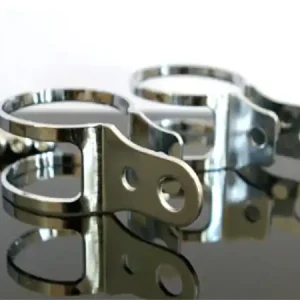 1 pair of turn signal holder chrome fork clamps universal 40-45mm Direkt Vom Hersteller