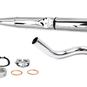 [Paket] Auspuff komplett Ø 28 mm + Krümmer + Krümmermutter Simson S51 S53 S70 S83 Enduro Zertifiziert