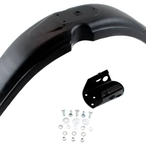 [Paket] Set: Kotflügel, Front Schutzblech vorn Schwarz Kunststoff Ausführung für Simson S50E, S51E, S70E Enduro + Distanzblech und Normteile-Set Saisonangebot