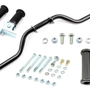 [Paket] SET: Fußrastenträger + Soziusfußrasten + Gummis + alle Schrauben (Normteile) originale alte Form für Simson, Simson Enduro Direkt Vom Hersteller