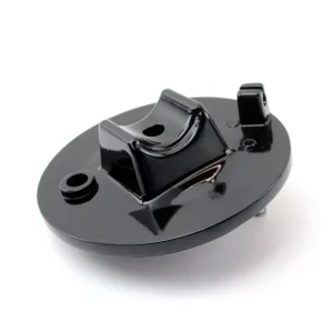 Highlight Bremsschild, Ankerplatte Montage vorn für Bremszug außen, schwarz glänzend für Simson S50, S51, S53, S70, S83, SD 50, SR50, SR80