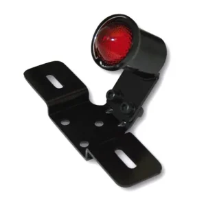 LED-Rücklicht OLD SCHOOL TYP3, schwarz, rotes Glas, mit Nr.-Schildhalter Markenware