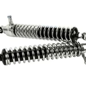 [Paket] 2 Stoßdämpfer, Federbeine 380mm Tuning für Simson Enduro S51 S50 S70, verstellbar, Feder verchromt Knallerangebot