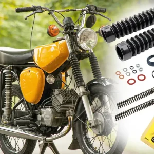 Telegabel Reparaturset 2x Druckfeder 3,2mm, 2x Faltenbalg, Öl, Simmerringe, Normteile für Simson S50 S51 S70 S53 S83 Neue Ware