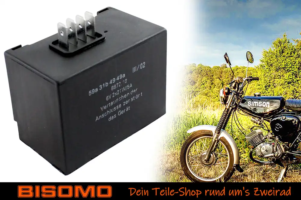 6V Laderegler ELBA mit Blinkgeber 2 x 21W / 5A, 4-polig für Simson S50 S51 S70 SR50 Super-Preis