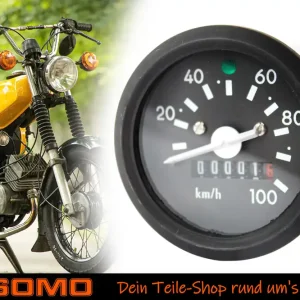 Tacho Ø 60mm 100kmh mit Blinkkontrolle für 6V + 12V passend für Simson S50 S51 S70 S53 S83 Echt