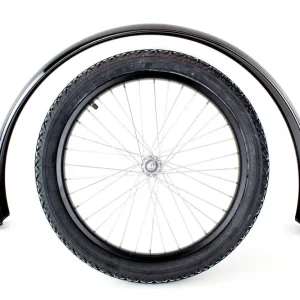 [Paket] Komplettrad für Transportanhänger 2.25 x 16 Zoll schwarz mit Speichenrad, Reifen, Schlauch, Felgenband und Kotflügel Wochenendangebot