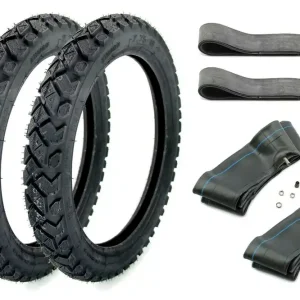 Sichere Zahlung [Paket] SET 2x Heidenau Enduro M/C Reifen 2,75 x 16 Zoll, 46M TT Profil K42 inklusive 2x Felgenband und 2x Schlauch für Simson