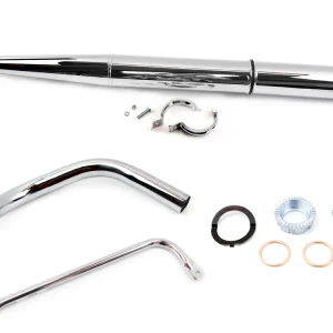 [Paket] SET: Auspuff mit Gegenkonus, 28mm Durchmesser, Krümmer, Krümmermutter Set, Strebe Chrom für Simson S50 S51 Bestseller