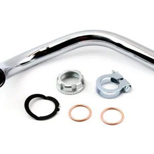 Super-Preis [Paket] Krümmer + Krümmer Mutter Set 28mm Auspuff Krümmer für Simson S51, S70, S83, KR51/2, Schwalbe 4-Gang