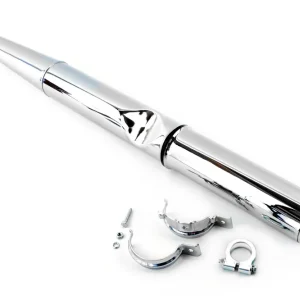 Auspuff verchromt 28 mm mit Schelle für Simson S51, S53, S70, S83 Enduro Abverkauf