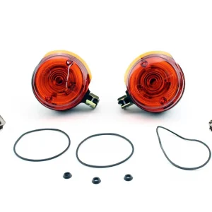 [Paket] 12V Blinker Set Vorn Orange E-geprüft + inklusive Lampen für Simson S50 S51 SR50 Gratis Versand