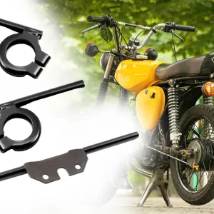 Ausverkauf [Paket] Blinkerhalter Blinkerträger runde Blinker vorne und hinten im Set, Schwarz für Simson S50 S51 S70, MZ ETZ 125 150 250 251 301, Ø10mm ohne Gewinde