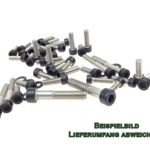 Sonderangebot Kompletter MOTORSCHRAUBENSATZ für Yamaha SR500 und XT500 Edelstahl A2, schwarz