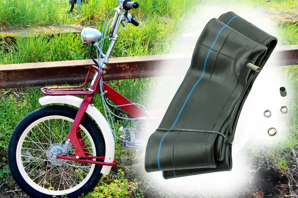 Must-Have Mila Schlauch 2 1/4 x 16 Zoll 2,25 x 16 Zoll für Simson SL1, Mopedanhänger, Mofa, AV Autoventil gerade