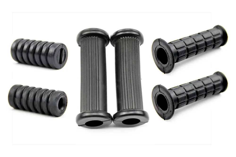 Gummiteile-Set 6-teilig Lenkergriff Kickstarter Gasdrehgriff Fußraste originale Form Fußschaltung Simson S50 S51 Enduro Kostenloser Rückversand