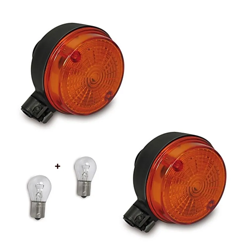 Sonderaktion [Paket] 4-teiliges Set: 2x 12V Blinker Hinten mit E-Zeichen + 2x 21W Lampen  für Simson S50 S51