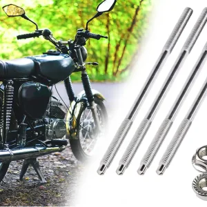 [Paket] 4x Zuganker Zylinder Stehbolzen M6 x 126 mm + Kopfmutter Sperrzahnmutter M6 für Simson S51, S53, S70, KR51/2, SR50, SL1, SD50, MS50, TS050 Sichere Zahlung