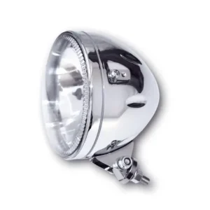 5 3/4" HIGHSIDER Hauptscheinwerfer SKYLINE chrom, LED Standlichtring, ECE Sichere Zahlung