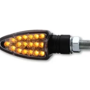 Rabatt SHIN YO LED indicator ARROW, black, short, E-mark, pair