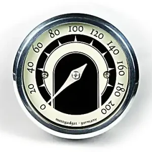 Markenprodukt motogadget Analog Tacho motoscope tiny speedster, polierter Ring