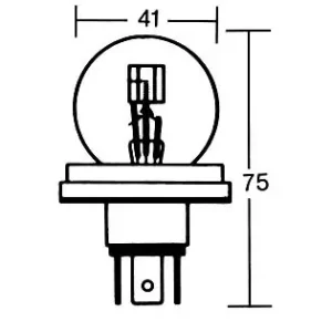 Meistverkauft - Kein Hersteller - R2 bulb 12V 45/40W P45T