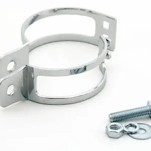 Blinkerschelle, zweiteilig, verchromt, Rohrbefestigung 51-54mm Letzte Chance