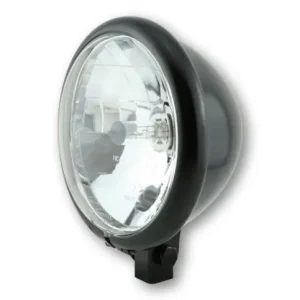 5 3/4" headlight Bates style, black satin finish, ECE Knallerangebot