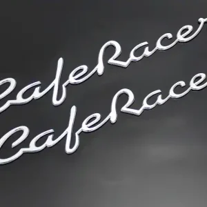 Cafe-Racer LETTERING SET, aluminum CNC milled + polished, self-adhesive Sichere Zahlung