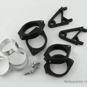 Letzte Chance CNC Alu headlamp bracket set XS 38-41 mm, black