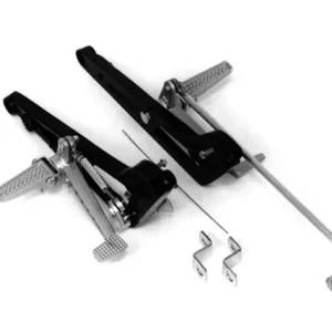 Markenware Zurückverlegte FUSSRASTEN-Anlage, RAASK, HONDA CB 350 S, 450 S 1986