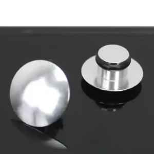 2 MIRROR THREAD COVERS, caps f. M10 mirror thread, aluminum-silver Beliebt