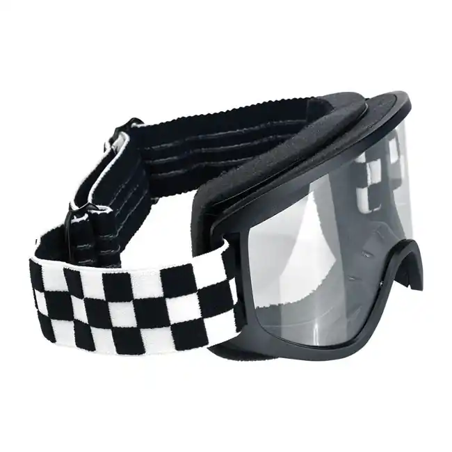 BILTWELL MOTO 2.0 glasses with checkered flag design motorcycle glasses motocross glasses Finale Aktion