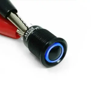 REBELMOTO Ø12mm push button black with blue LED display for REBEL SWITCH Garantierte Lieferung