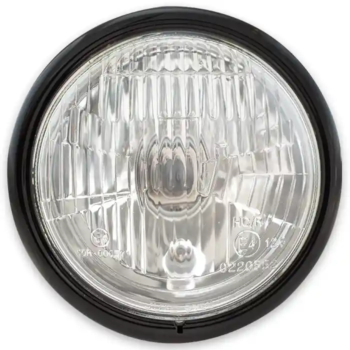 Preiswert HEADLIGHT "Bullet" Ø5-3 / 4 "(165mm) shiny black