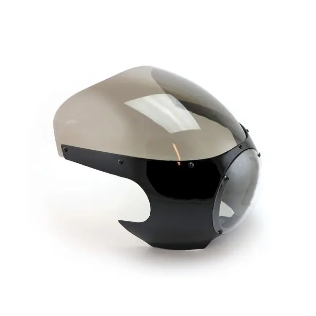 Top-Angebot AVON-STYLE universal half shell fairing for 5 3/4" headlights, black with tinted lens and clear bubble nose