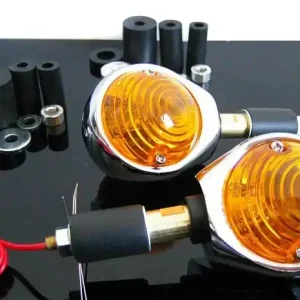 Bestseller 1 PAIR OF OX-EYE INDICATORS chrome E-tested